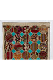 167x264 cm Eski El Yapımı Türk Patchwork Kilim. Düz Dokuma Kilim
