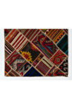 123x183 cm Eski El Yapımı Türk Patchwork Kilim, Düz Dokuma Halı, Diğer Opsiyonları Mevcut