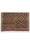 182x240 cm Çok Renkli Geometrik Desenli Eski Dekoratif El Dokuması Cicim Kilim