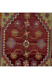 112x155 cm Fantastik Eski Türk Köy Halısı, Eşsiz El Dokuması Küçük Halı