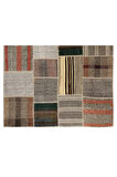 177x255 cm El Yapımı Patchwork Kilim, Dekoratif Düz Dokuma Kilim