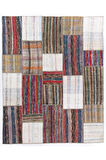 245x305 cm Dekoratif Eski El Dokuması Patchwork Kilim, Özel Seçenekler Mevcut, Peçvörk Halı