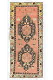 123x292 cm El-Düğümlü Eski Halı. Türkiye'den Geleneksel Yün Halı. 1960'larda Yapılmıştır