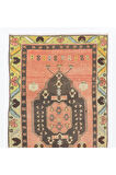 123x292 cm El-Düğümlü Eski Halı. Türkiye'den Geleneksel Yün Halı. 1960'larda Yapılmıştır