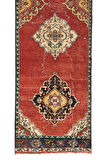 95x366 cm El Dokuma Eski Orta Anadolu Yolluk Halısı, Eşsiz Dekoratif Koridor Halısı, Hol Halı