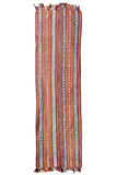 105x350 cm Dekoratif Eski Türkiye'de Yapılmış Kilim Yolluk, Düz Dokuma Halı