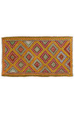 185x324 cm Göz kamaştırıcı Eski Kilim. Düz Dokuma Kilim. Kırmızı, Sarı, Yeşil, Gri Renklerde Kilim