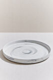 Marble Porselen Yemek Tabağı Gri