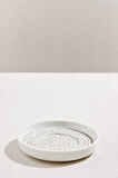 Geometrik Porselen Çay Tabağı Silver