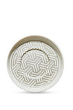 Geometrik Porselen Çay Tabağı Silver
