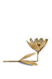 Flower 2 Metal Şamdan Mumluk Gold