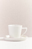 Solid Porselen Espresso Fincanı Beyaz
