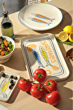 Sardines Dikdörtgen Seramik Servis Tabağı L