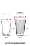 Akrilik Mürdüm 6'lı Uzun Bardak & Su Meşrubat Bardağı 400 ml ( Cam Değildir )