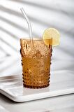 Akrilik Bal 6'lı Kısa Bardak & Su Meşrubat Kahve Yanı Bardağı 400 ml ( Cam Değildir )