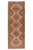 147x405 Cm Koridor Dekoru Için Eşsiz El Yapımı Eski Türkiyeden Yolluk Halı, Antre Hol Halı