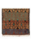 105x187 cm Geometrik Tasarımlı Eski Yolluk Kilim. Düz Dokuma Mutfak Kilimi. Koridor Kilimi %100 Yün