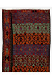 158x400 cm Nadir Bulunan Eski El Dokuması Kilim, Dekoratif Yolluk kilim, Çok Renkli