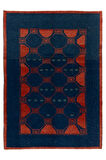 150x200 cm Modern Geometrik Alan Halısı. Çağdaş El Dokuma Yün Halı