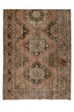 145x390 cm Türkiye'den Kabile Stili Koridor Halısı, 1960'lar El Yapımı Koridor Halısı