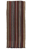166x400 cm Çizgili El Dokuması Yolluk Kilim, Mutfak Dekoru için Düz Dokuma Kilim