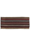 166x400 cm Çizgili El Dokuması Yolluk Kilim, Mutfak Dekoru için Düz Dokuma Kilim