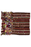 122x140 cm Çok Renkli El Dokuması Eski Kilim. Düz Dokuma Halı veya Duvar Askısı