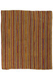 188x217 cm Çizgi Desenli Eski Kilim, Rustik Düz Dokuma Kilim