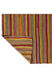 188x217 cm Çizgi Desenli Eski Kilim, Rustik Düz Dokuma Kilim