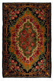 193x290 cm Türünün Tek Örneği Eski Duvar Askısı, Çiçekli Kilim, El Dokuma Moldova Kilimi, %100 Yün
