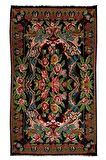 233x382 cm Çiçek Desenli Duvar Askısı. El Dokuma Kilim, %100 Yün ve Doğal Boyalardan Yapıldı