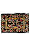 201x293 cm Türünün Tek Örneği Eski Duvar Askısı, Çiçekli Kilim, El Dokuma Moldova Kilimi, %100 Yün