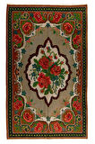 160x262 cm Türünün Tek Örneği Eski Duvar Askısı, Çiçekli Kilim, El Dokuma Moldova Kilimi, %100 Yün