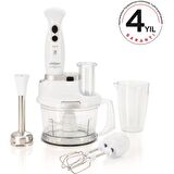 ARZUM AR1004 SOPRANO MAX 1000W MULTİ BLENDER SETİ BEYAZ