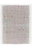 186x242 cm El Dokuma Eski Kilim, Gri Tonlarda Düz Dokuma Kilim