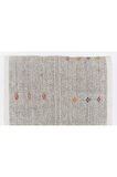 186x242 cm El Dokuma Eski Kilim, Gri Tonlarda Düz Dokuma Kilim