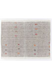 186x242 cm El Dokuma Eski Kilim, Gri Tonlarda Düz Dokuma Kilim