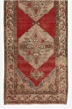 100x310 cm Antika El Yapımı Türk Oushak Runner.   Türünün tek örneği Yün Halı.