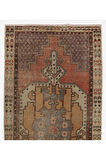 102x255 cm Türünün tek örneği, el yapımı, eski Anadolu kabile halısı, 1950 civarı