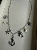 Silver charm kolye