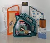 Castrol Peugeot 206 1.4 Hdi Yağ Bakim Seti ve castrol edge 5w30 4lt motor yağ 2023 üretim