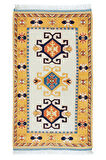 116x185 cm Geometrik Desenli El Yapımı Çağdaş Halı, %100 Yün, Modern Halı