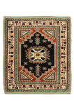 93x106 cm Türkiye'den El Yapımı Geometrik Desenli Halı, %100 Yün, Modern Ev Dekor Halı