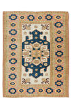 185x250 cm Oturma Odası Dekoru için El Yapımı Alan Halısı, %100 Yün, Modern Geometrik Desenli Halı