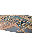 185x256 cm Ev Dekoru Alan Halısı, Modern El Yapımı Geometrik Desenli Halı, %100 Yün