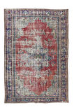 200x290 cm Madalyon Tasarımlı Eski El Düğümlü Alan Halısı, Dekoratif El Yapımı Halı