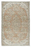 198x310 cm El Düğümlü Eski Anadolu Uşak Yün Bölge Halısı, Geleneksel 1960'lar Halı