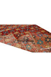 96x279 cm Koridor Dekoru için Çiçek Desenli El Yapımı Eski Yolluk Halı, Antre Hol Halı