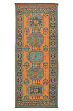 137x334 cm Koridor veya Giriş Yolu Dekoru için Eski El Yapımı Yünlü Yolluk Halı, Antre Hol Halı