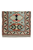 105x176 cm El Yapımı Geometrik Desenli Halı, %100 Yün, Modern Ev Dekoru Halı